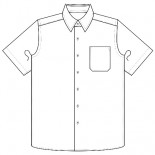 Camisa camarero manga corta blanca